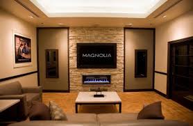 ديكورات تلفزيونات على الحائط Living Room Home Theater Living Room Theaters Home Theater Rooms
