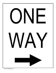 Printable One Way To The Right Sign Printable Signs Yield Sign Construction Signs