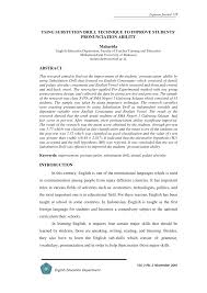 This free audio bible name pronunciation guide is a valuable tool in your study of god's word. Pdf Using Substution Drill Technique To Improve Students Pronunciation Ability