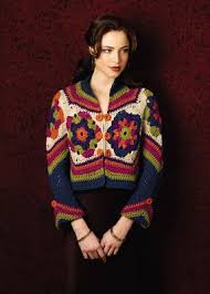 Cicek Desenli Orgu Hirka Kazak Modeli Ornegi Renkli V Yakali Modeli Crochet Coat Crochet Clothes Crochet