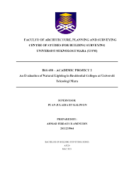Occupational safety & health majors guide. Pdf An Evaluation Of Natural Lighting In Residential Colleges Nur Hidayah Hajar Academia Edu