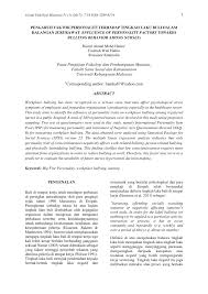 Lingkungan alamiah, seperti kondisi udara yang segar, tidak panas. Pdf Pengaruh Faktor Personaliti Terhadap Tingkah Laku Buli Dalam Kalangan Jururawat Influence Of Personality Factors Towards Bullying Behavior Among Nurses