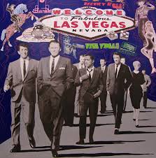 Rat Pack Lights Up Las Vegas by Steve Kaufman (SOLD)