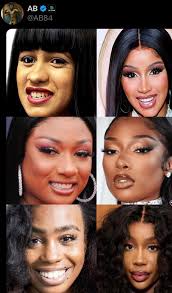 NFL legend #AntonioBrown posted a TBT collage to help the girlies remember  where they came from. #CardiB #MeganTheeStallion #Sza