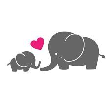 Image Result For Mother And Baby Elephant Silhouette Elephant Decal Elephant Applique Mom And Baby Elephant