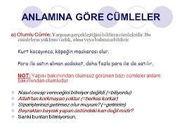 Cumle Cesitleri Cumle Cesitleri 4 Baslik Altinda Incelenir Ppt Video Online Indir