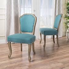 Christopher Knight Home 300254 Godfrey Fabric Dining Chair Set Of 2 Dark Teal Dining Chairs Fabric Dining Chairs Noble House