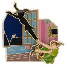 Disney Peter Pan Pin 65th Anniversary Peter Pan And His Shadow Rare Disney Pins Peter Pan Disney Disney Pins Sets