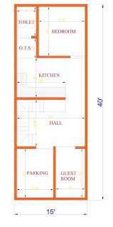 House Plans 15x40 Houseplan 2bhk