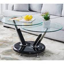 Tokyo Twist Glass Top Coffee Table With