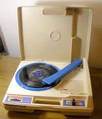Features 5 discs with 10 classic songs to keep you moving to the beat. Portable Record Player Breakdown Flea Market Funk
