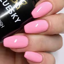 For a perfect polish, apply one stroke of nail lacquer down the center of the nail, followed by one stroke along each side of the nail. Neon Baby Pink Nails Novocom Top