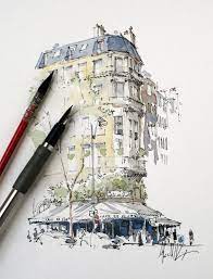 Pin By In8designs On Sketching Watercolor Architecture Watercolor Art Architecture Drawing