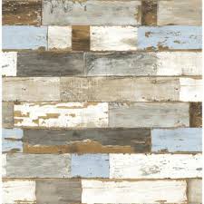 Enjoy the beauty of a chic reclaimed wood wall with this stunning peel and stick wallpaper design that lets you enjoy the look of wallpaper without the time and commitment. Wood Look Wallpaper Home Decor The Home Depot