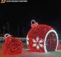 Christmas lighting 3D giant arch ball motif light for street ...