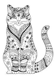 Cat Coloring Pages For Adults Best Coloring Pages For Kids Cat coloring page easy adult.