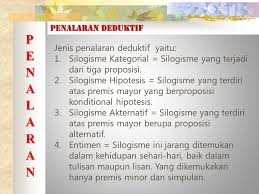 Sedangkan deduktif kebalikannnya (dari khusus ke umun). Penalaran Dan Definisi Disusun Oleh Yuni Desita Ppt Download