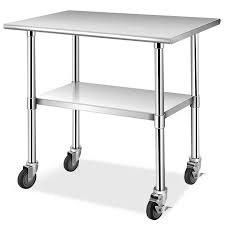 The first step in this project is to get the steel you will need for the cover. Costway 36 X 24 Stainless Steel Commercial Kitchen Prep Work Table W 4 Casters Walmart Canada
