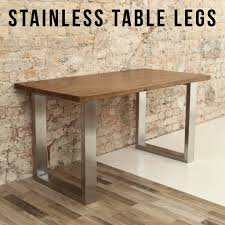 Shop the latest stainless steel table base deals on aliexpress. 2 X Stainless Steel Table Legs Designer Industrial Dining Live Edge Ebay