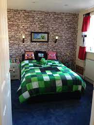 Unofficial Minecraft Inspired Bedding Made By I M In Stitches On Facebook Minecraft Bedroom Decor Minecraft Bedroom Bedroom Decor