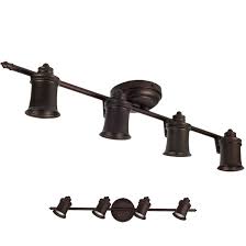 4 Light Track Lighting Wall And Ceiling Mount Fixture Kitchen And Dining Room Oil Rubbed Bronze Walmart Com Walmart Com