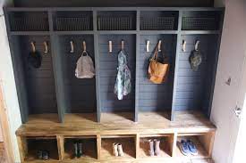 Dark Gray Black Shiplap Cubbies Mudroom Cubbies Mudroom Decor Mudroom Design