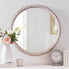 Furniture, ornamental wall decor, fragrance and accessories, mirrors, lamps, decorative accessories. Round Natural Beaded Wall Mirror Kirklands Mirror Wall Round Mirror Decor Beaded Mirror