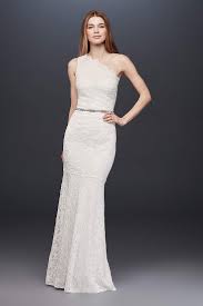 This dresses can be in rustic or royal style, all depends from yours preferences. One Shoulder Wedding Dresses Gowns David S Bridal