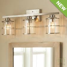 Bathroom Vanity 3 Light Fixture Brushed Nickel Cage Wall Lighting Allen Roth Cage Wall Lights Brushed Nickel Bathroom Bathroom Light Fixtures