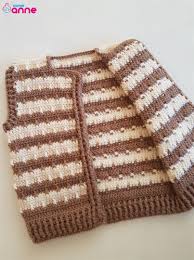 Cift Tarafli Model Ile Yelek Yapimi Baby Knitting Patterns Erkek Bebek Tarzi Orgu Sapka