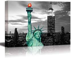 We did not find results for: Amazon Com Wall26 Black And White Photograph With Pop Of Color On The Statue Of Liberty In New York Canvas Art Home Art 16x24 Inches Posters Prints