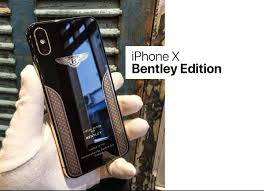 شركة بنتلي الفاخرة للسيارات تطلق إصدار خاص من iphone x بعد اندماج نادر بين بنتلي وآبل samsung galaxy phone personal care iphone