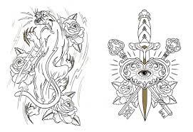 Skull and guns tattoo coloring pages adults. Tattoo Colouring Book 2 Google Search Tattoo Coloring Book Geometric Coloring Pages Designs Coloring Books