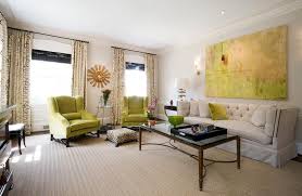 You can nap, snuggle up, or read to your heart's content. Oatmeal Linen Nailhead Skirted Sofa With Green Velvet Chairs Transitional Living Room