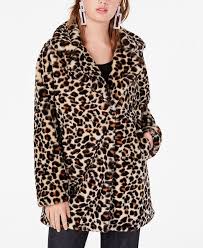 Shop our range of vegan jackets! Coffeeshop Juniors Leopard Print Faux Fur Coat Reviews Coats Women Macy S