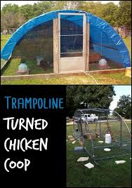 Diy Trampoline Chicken Coop Avec Images Tout Pour Le Jardin Poulailler Jardins