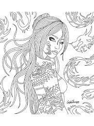 See more ideas about coloring pages, printable coloring pages, coloring books. Colouring Page Girl With Tattoo S Coloringpage Ca