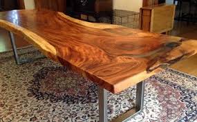 Custom Natural Edge Monkeypod Wood Dining Table With Steel Legs Eclectic Dining Tables Bois Eclectic Dining Tables Live Edge Wood Table Wood Dining Table