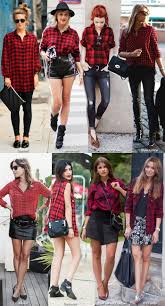 Black And Red Checkered Shirt Outfit In Fashion Red Plaid Shirts Blue Is In Fashion This Year Blue Fashion Pl Blue Fas Checked Shirt Outfit Women Plaid Shirt Outfits Red Plaid Shirt