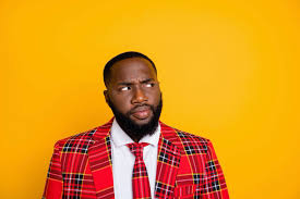 Pink shirt and pant combination one can use khaki pant as formal and casual dress code. Photo Of Attractive Dark Skin Guy Look Side Empty Space Have Doubts Not Trust Suspicious People Wear Plaid Red Costume Blazer White Shirt Isolated Bright Yellow Color Background Bilgi Guvende