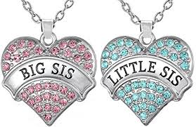 Matching sister necklaces for 2. Girls Teens Tweens Jewelry Gifts For 2 Big Sis Lil Sis Heart Necklace Set Matching Sister Necklaces Big Little Sisters Jewelry Granddaughter Birthday Presents Big Sis Pink Little Sis Aqua