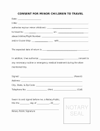 Parental Consent Form Template Travel Luxury Consent For Minor Children To Travel Child Travel Consent Form Travel Consent Form Consent Forms