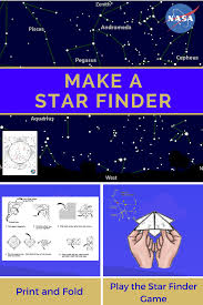 Make A Star Finder Fold A Printable Sky Map Like A Paper Fortune Teller To Find Your Way Arou Astronomy Activity Constellation Activities Space Activities