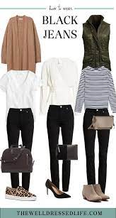 Three Cute Outfits With Black Jeans Fashion Capsule Wardrobe Fashion Black Jeans Outfit
