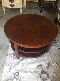 Browse by sonali round coffee table. Round Coffee Table Turns Into Tufted Ottoman Hometalk