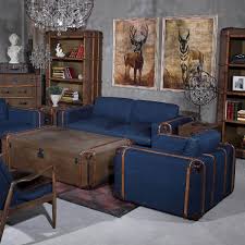 Bretz gaudi samt stoff sofa blau dreisitzer sofa. Sofa Grena 2 Sitzer In Jeansstoff Blau