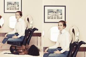 Wonder what went through her mind when they asked her to pose. Roman Abramovich S Girlfriend Dasha Zhukova Apologises For Black Woman Chair Photo London Evening Standard Evening Standard