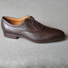 Gravati Giovanni Genuine Peccary Lace Up Shoes in Brown | Norton Ditto