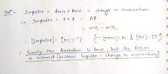 Formula of impulse is impulse = force x time now force = mass x acceleration. Linear Momentum And Impulse Have Same Dimensions Mlt 1