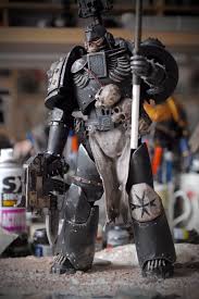 1 6 Inch Black Templars Chaplain Space Marines Warhammer 40 000 Dorgmal Snow S Custom Space Marines Gallery Space Marine Warhammer Templars